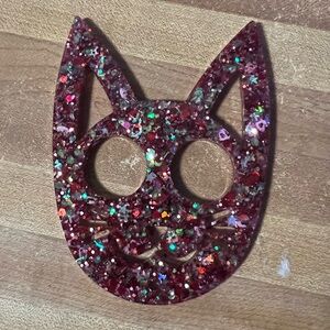 Self defense cat keychain (Valentines) - NEW